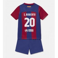 Billiga Barcelona Sergi Roberto #20 Barnkläder Hemma fotbollskläder till baby 2023-24 Kortärmad (+ Korta byxor)